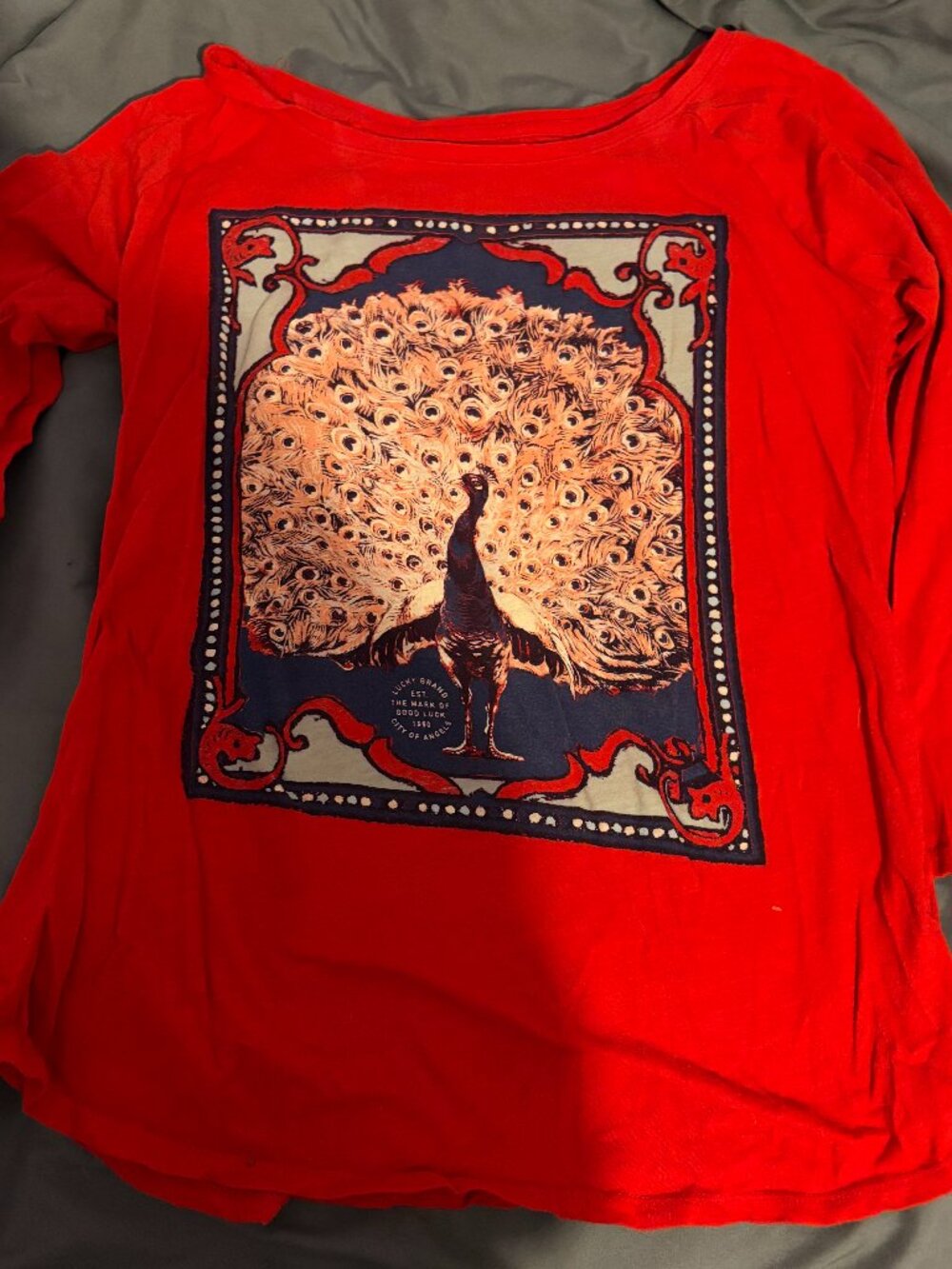 Small Red Lucky Brand Shirt